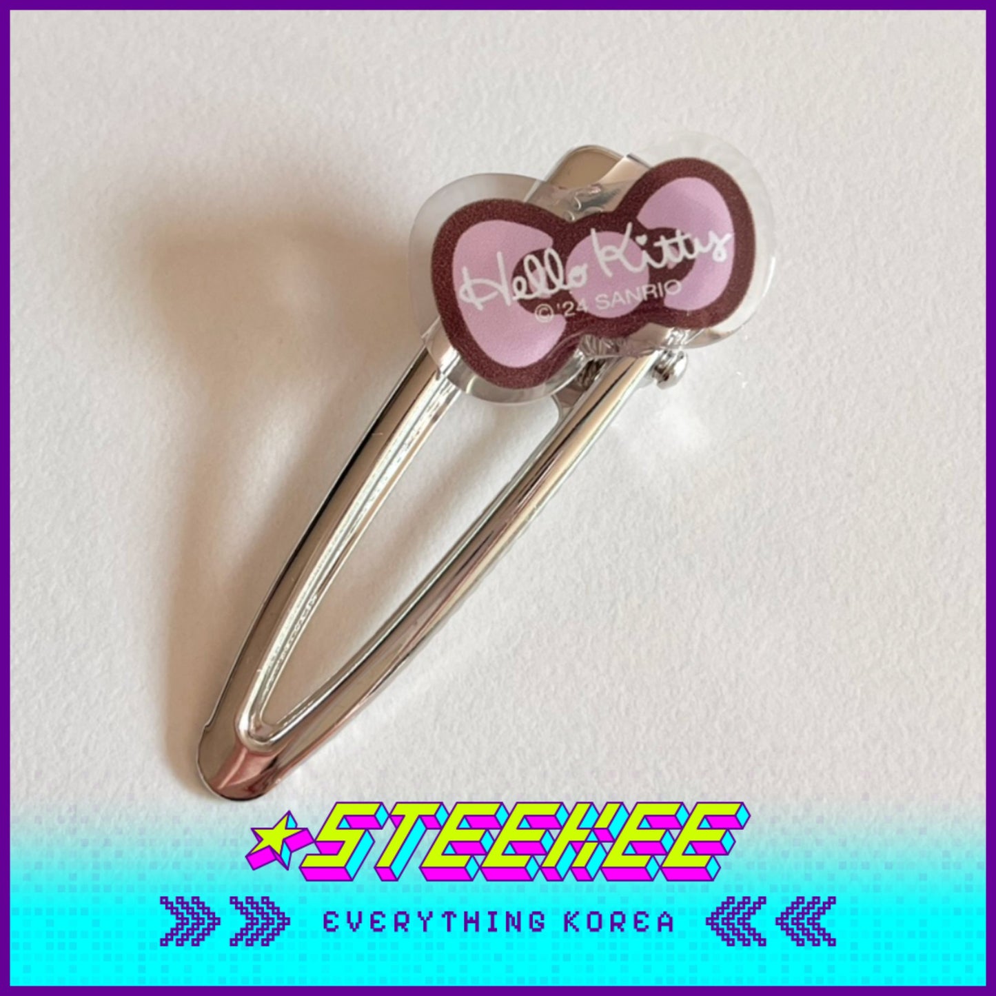 Hello Kitty X Fillimilli Makeup Silver Hair Accessories Pin Set of 4 by Steekee Korea 2422