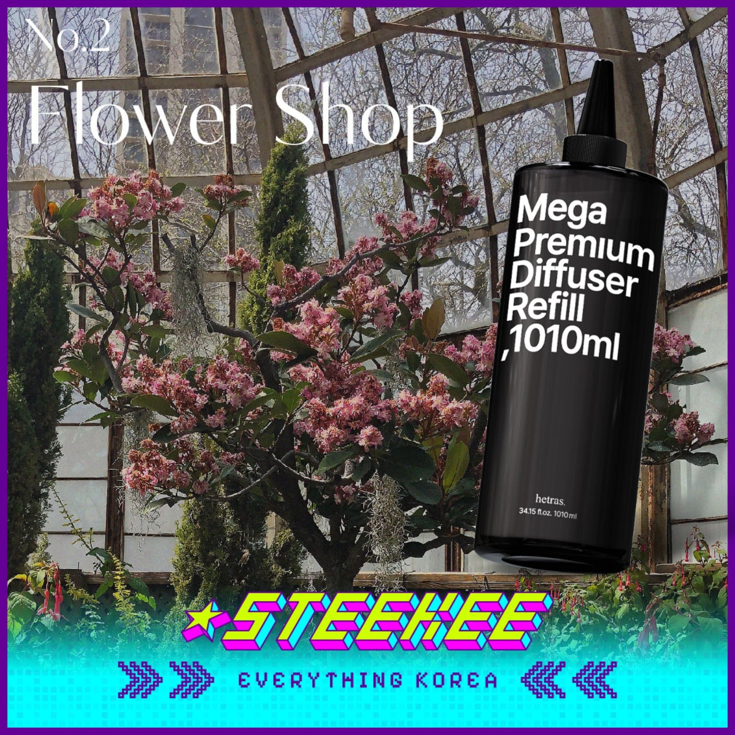 Hetras大容量高级香薰家用室内芳香疗愈香氛扩香液补充装1010ml闪奇韩国3046