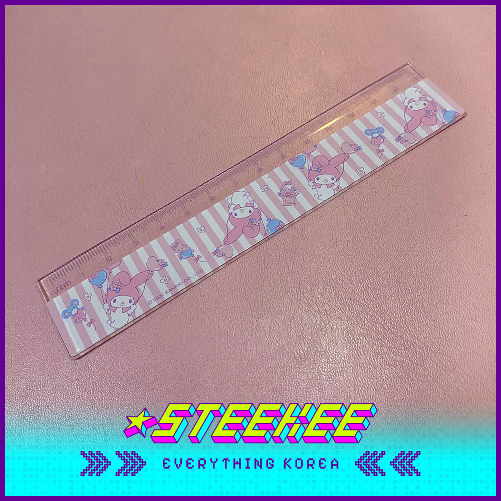 Daiso美乐蒂15cm文具尺2件装闪奇韩国1958