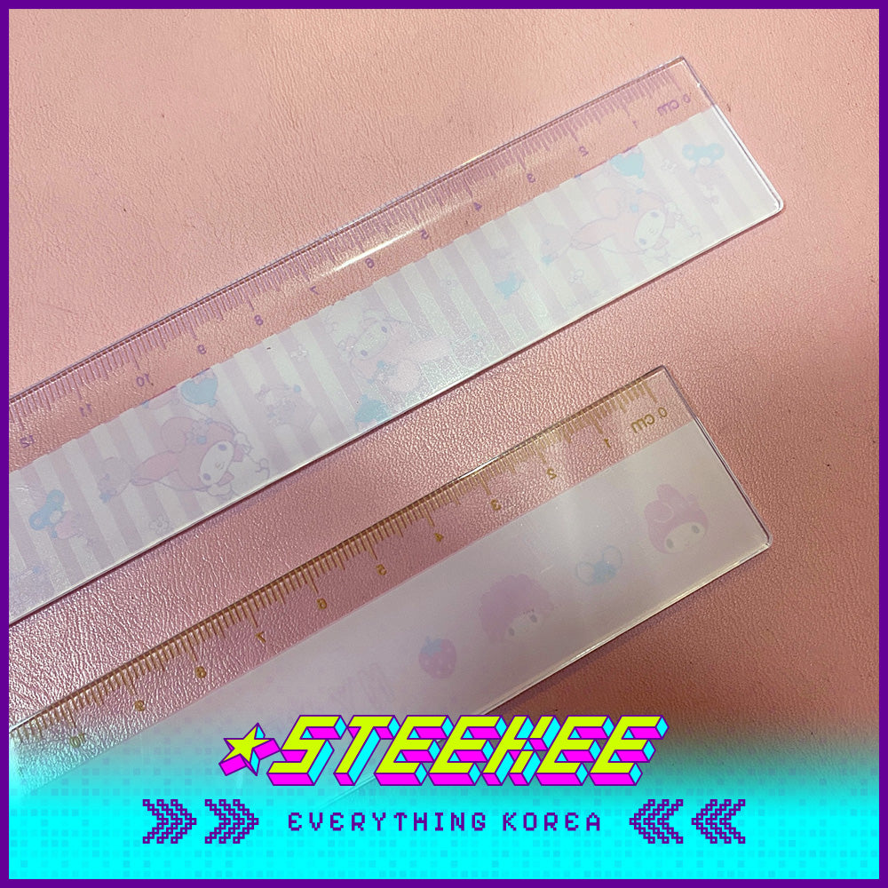 Daiso美乐蒂15cm文具尺2件装闪奇韩国1958