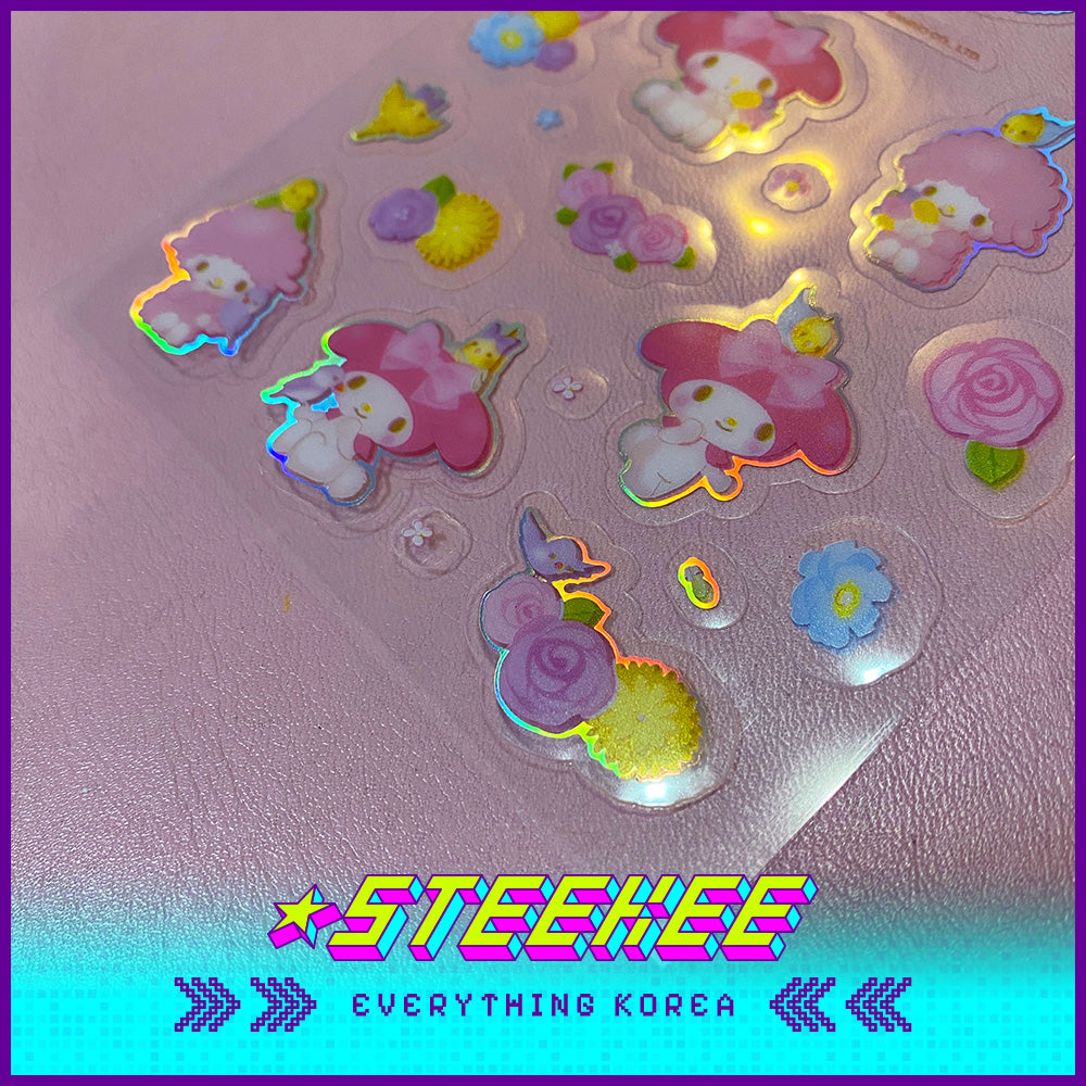 Daiso美乐蒂全息贴纸3件装闪奇韩国1959