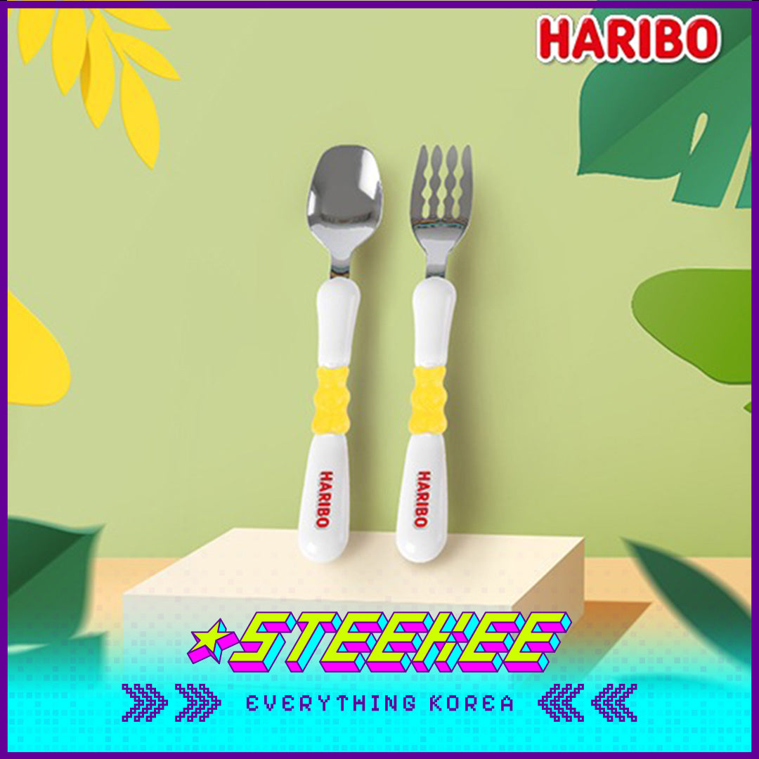 HARIBO Goldbears Spoon and Fork Set by Steekee Korea 1984