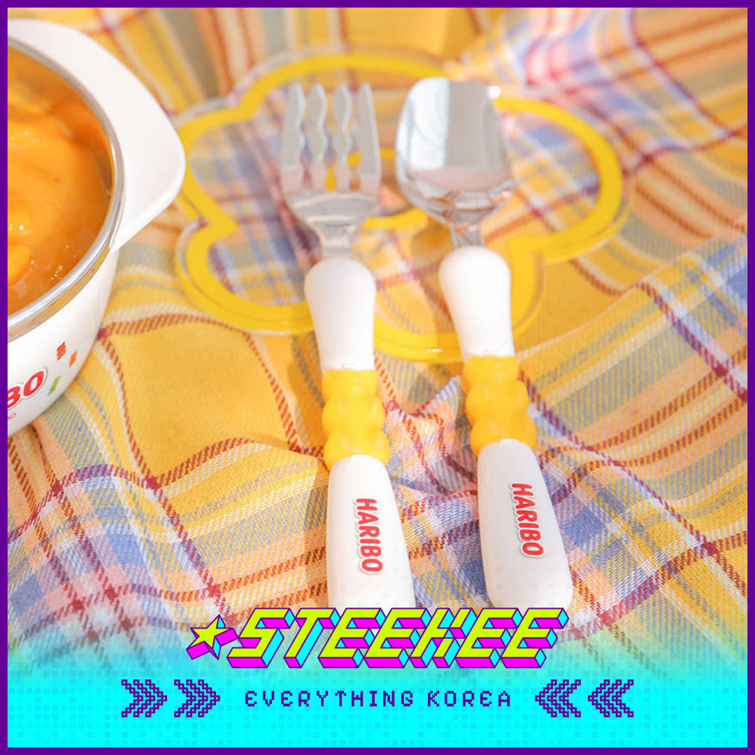 HARIBO Goldbears Spoon and Fork Set by Steekee Korea 1984