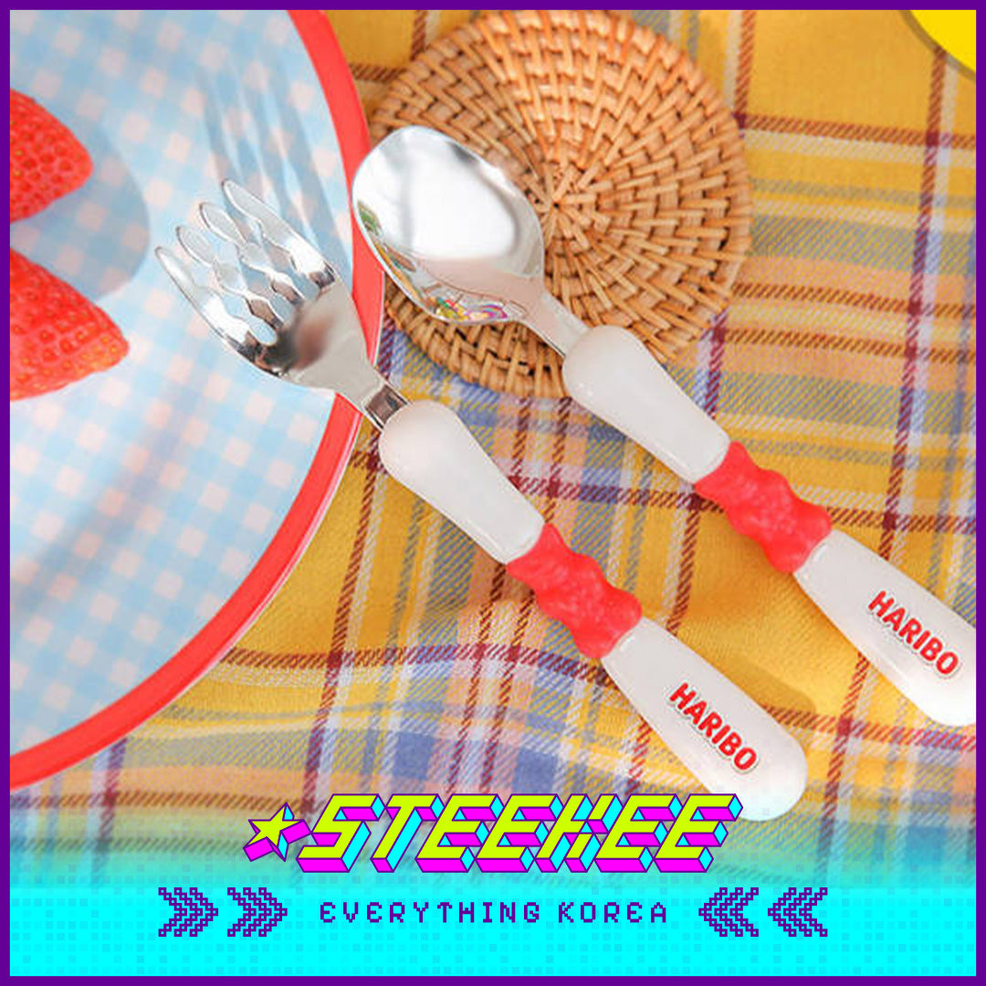 HARIBO Goldbears Spoon and Fork Set by Steekee Korea 1984
