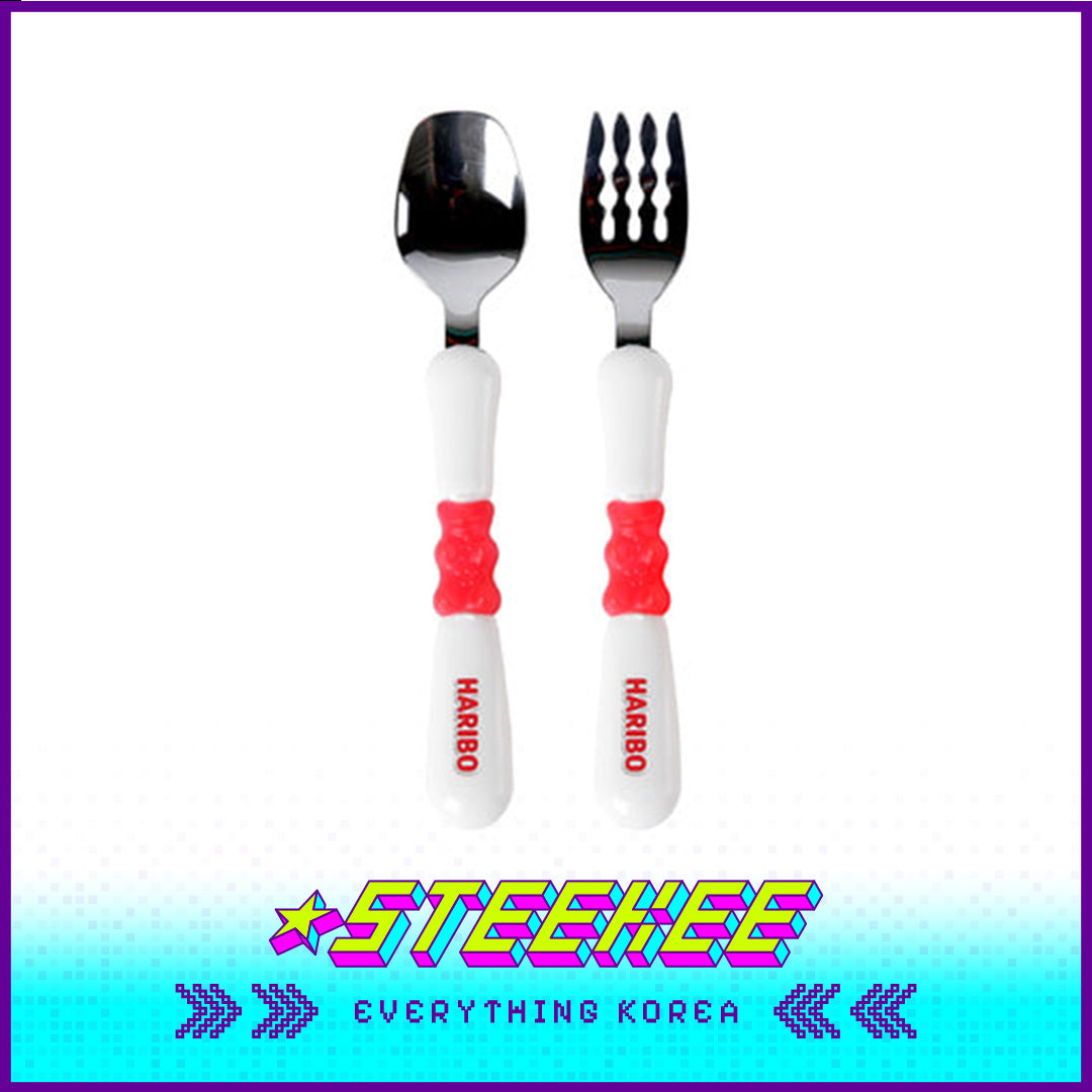 HARIBO Goldbears Spoon and Fork Set by Steekee Korea 1984