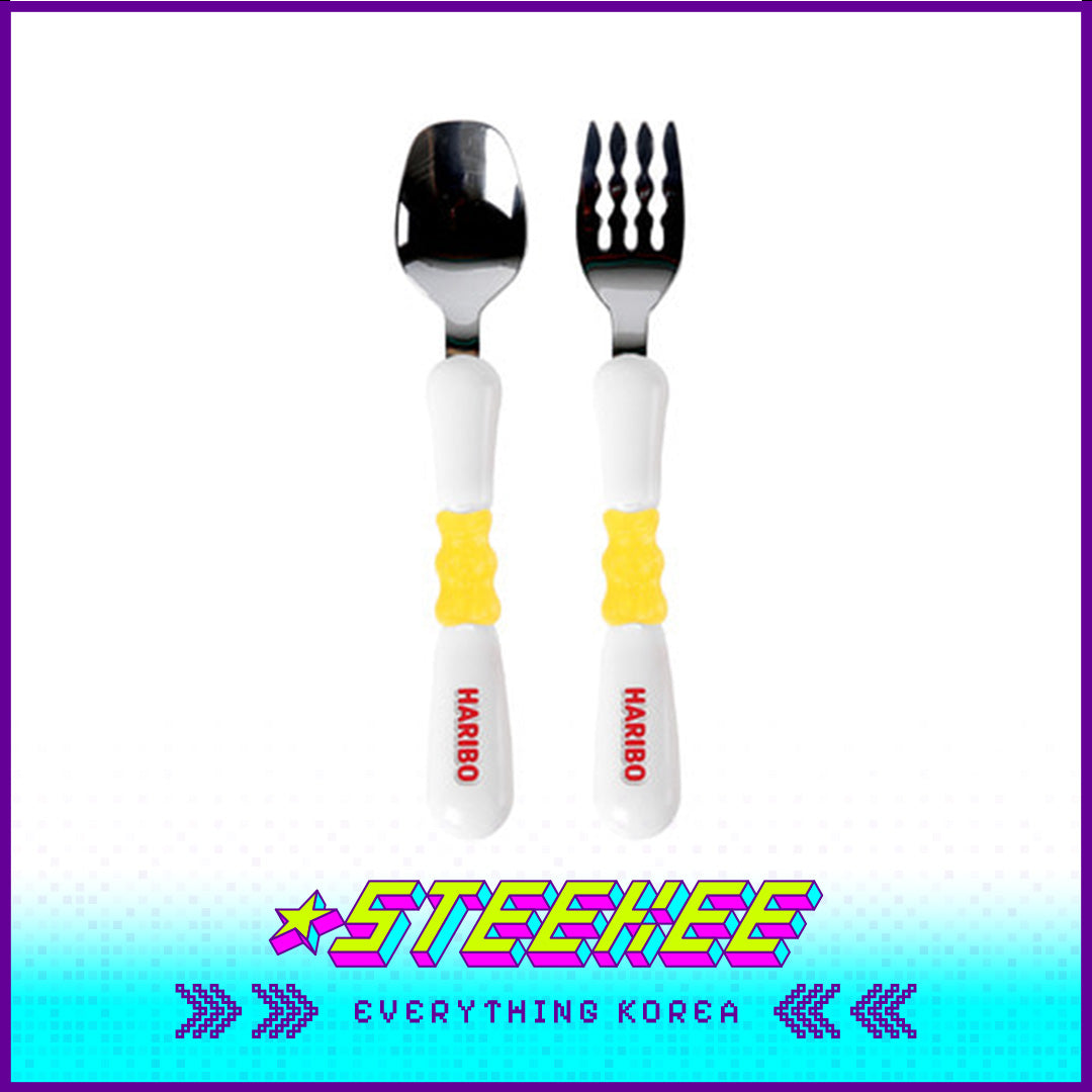 HARIBO Goldbears Spoon and Fork Set by Steekee Korea 1984