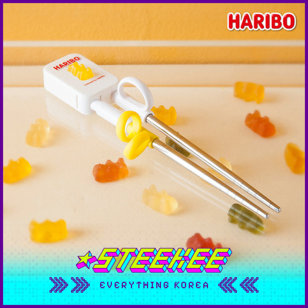 HARIBO Goldbears Stainless Steel Training Chopsticks for Kids by Steekee Korea 1985