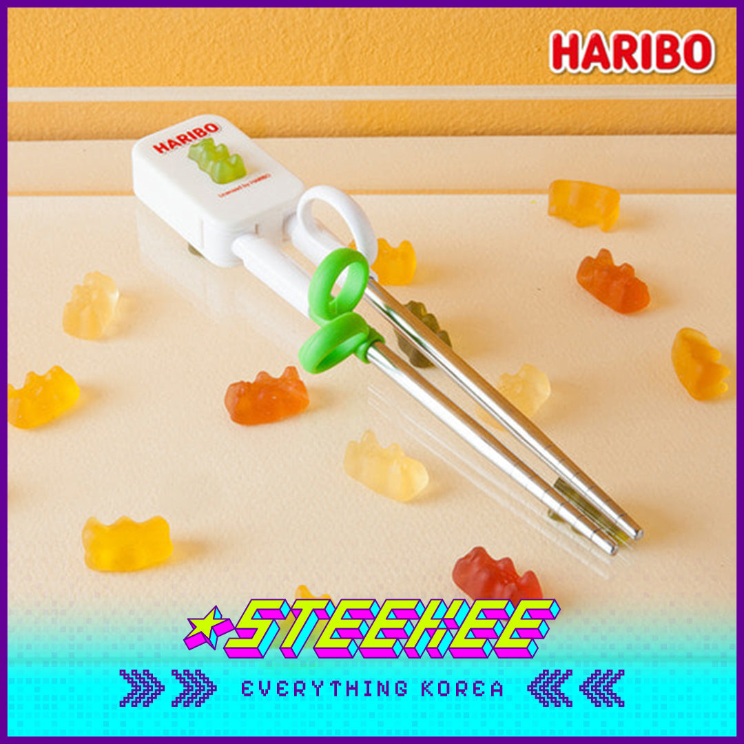 HARIBO Goldbears Stainless Steel Training Chopsticks for Kids by Steekee Korea 1985