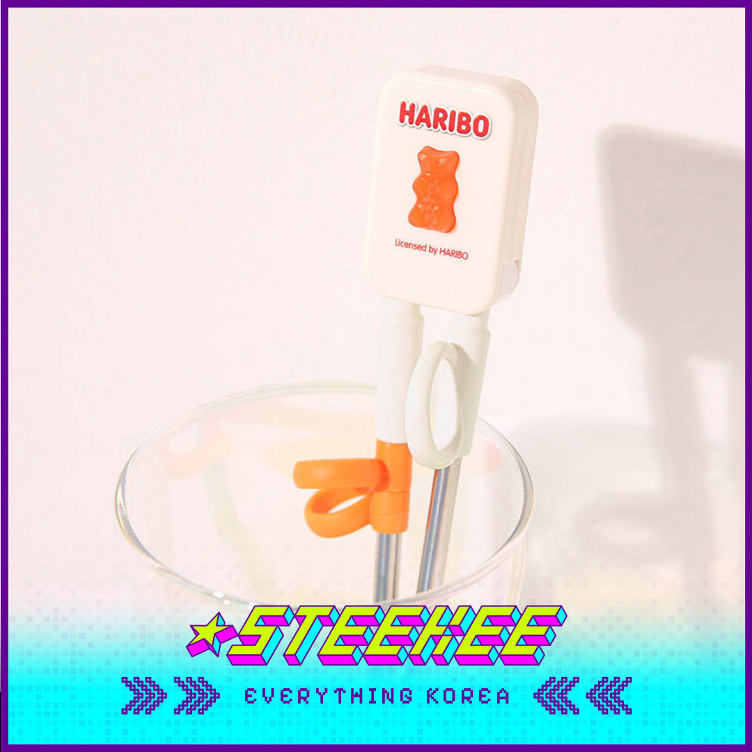 HARIBO Goldbears Stainless Steel Training Chopsticks for Kids by Steekee Korea 1985