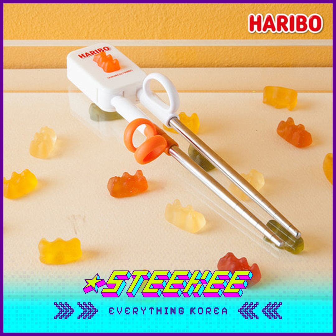 HARIBO Goldbears Stainless Steel Training Chopsticks for Kids by Steekee Korea 1985