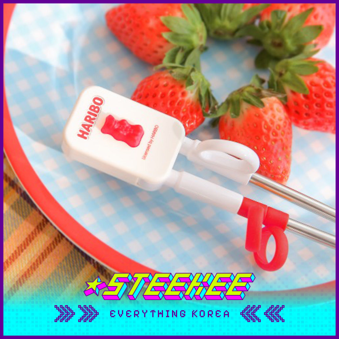 HARIBO Goldbears Stainless Steel Training Chopsticks for Kids by Steekee Korea 1985
