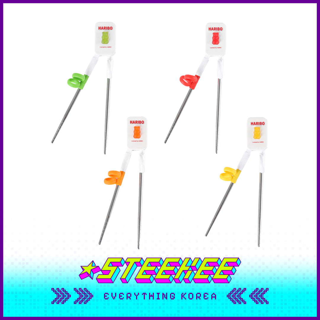 HARIBO Goldbears Stainless Steel Training Chopsticks for Kids by Steekee Korea 1985