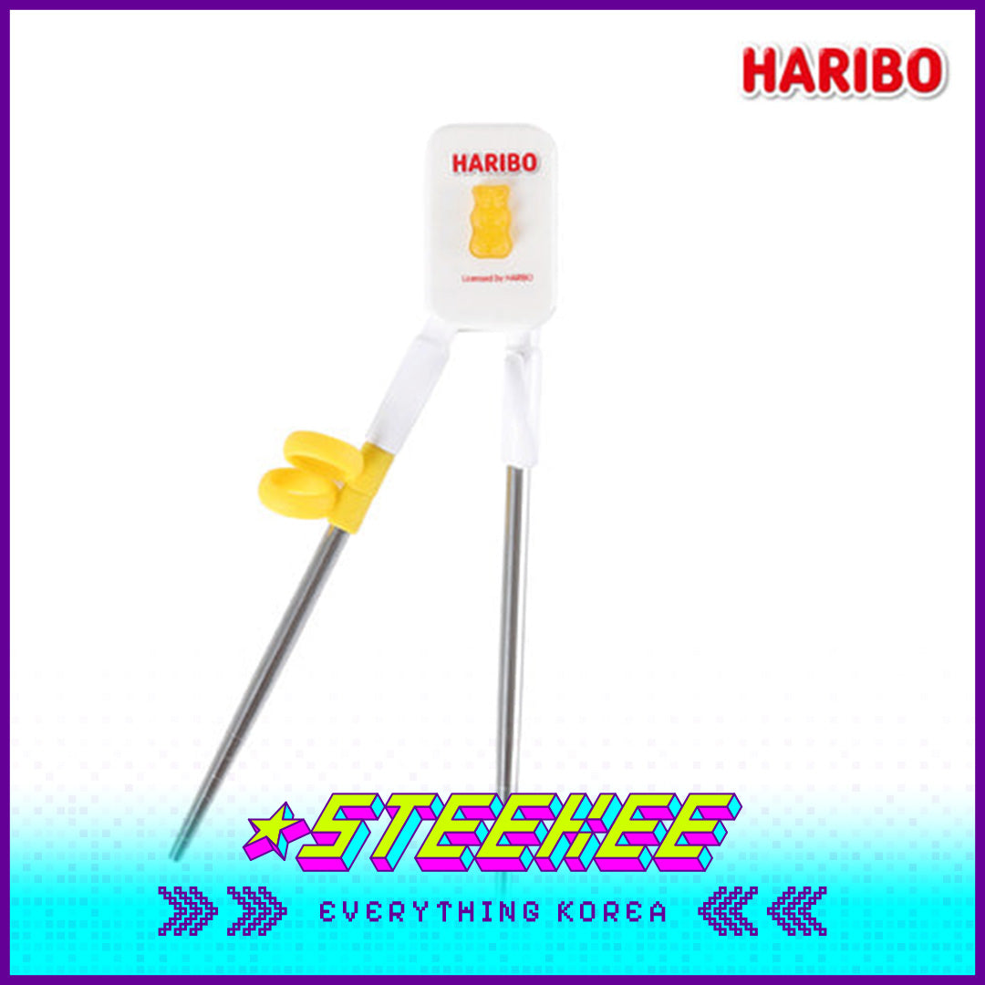 HARIBO Goldbears Stainless Steel Training Chopsticks for Kids by Steekee Korea 1985
