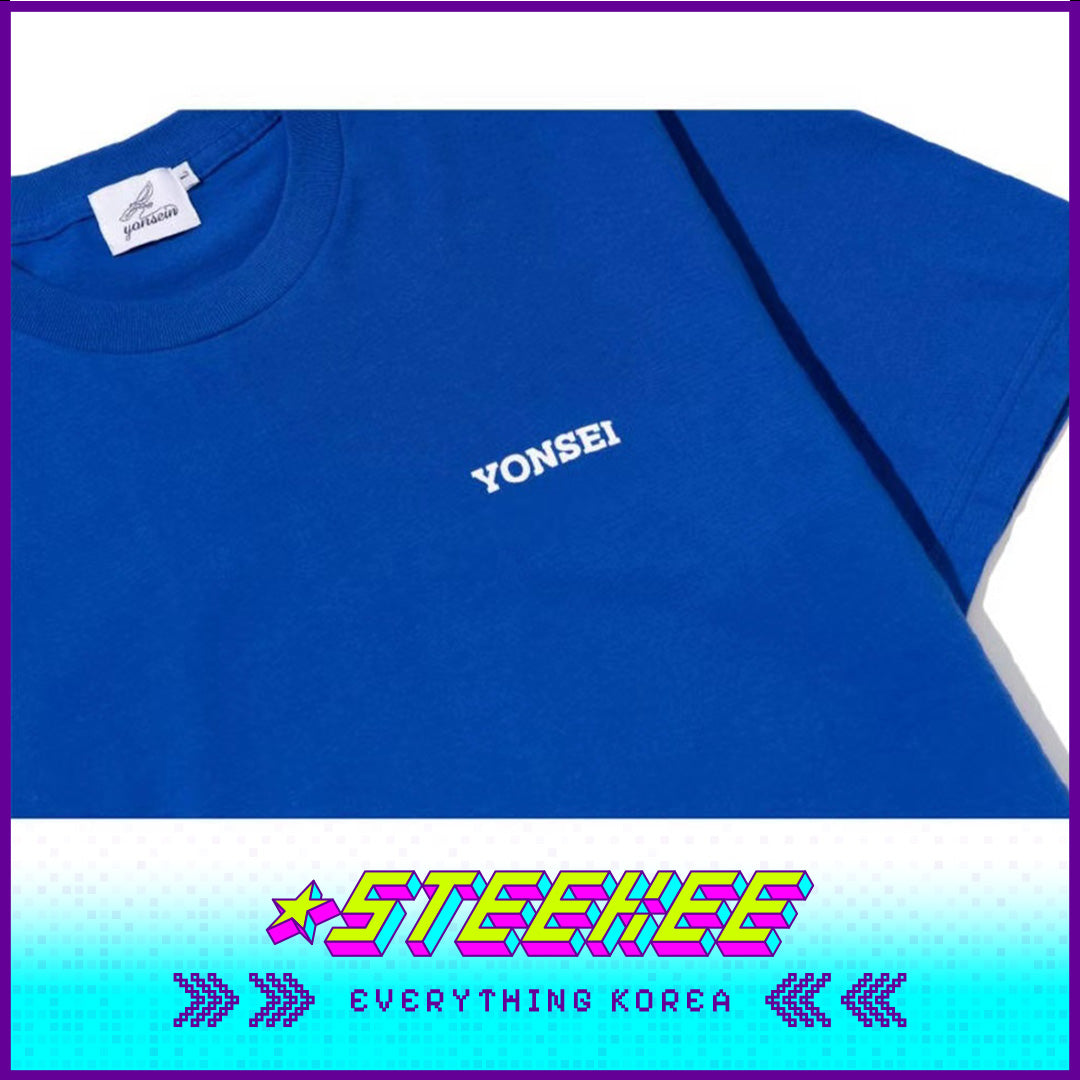 延世大学普通蓝色T恤闪奇韩国1998
