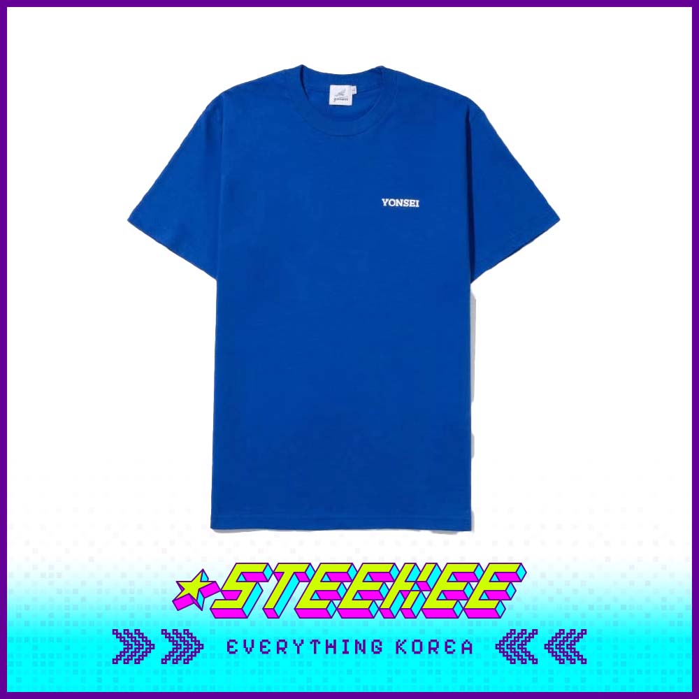 延世大学普通蓝色T恤闪奇韩国1998