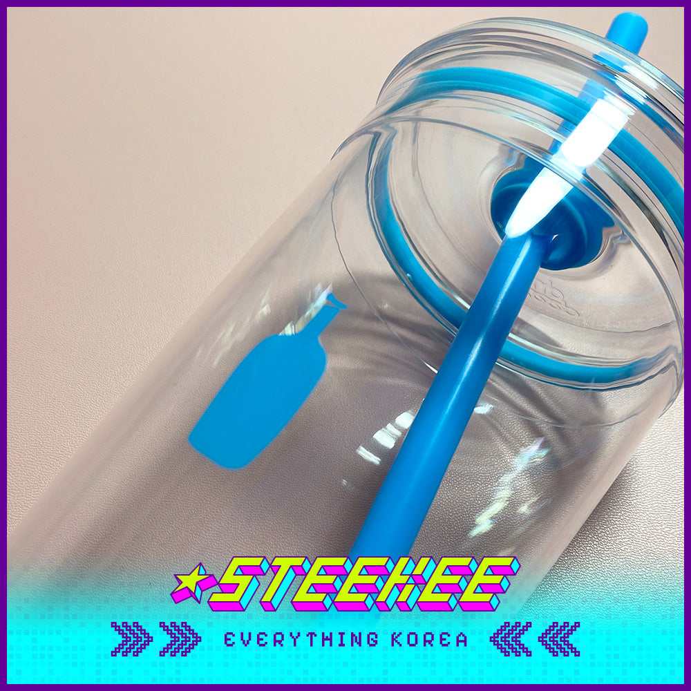 BLUE BOTTLE COFFEE X KeepCup Clear Cold Tritan Plastic Tumbler with Straw 16oz 454ml by Steekee Korea 2397