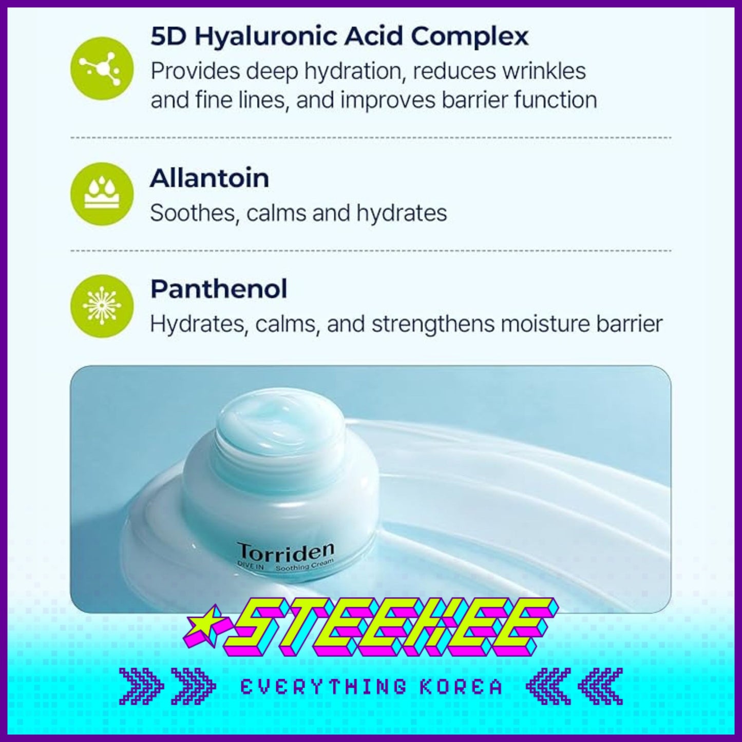 Torriden桃瑞丹深层保湿舒缓霜特别套装100ml含20ml旅行装闪奇韩国2428