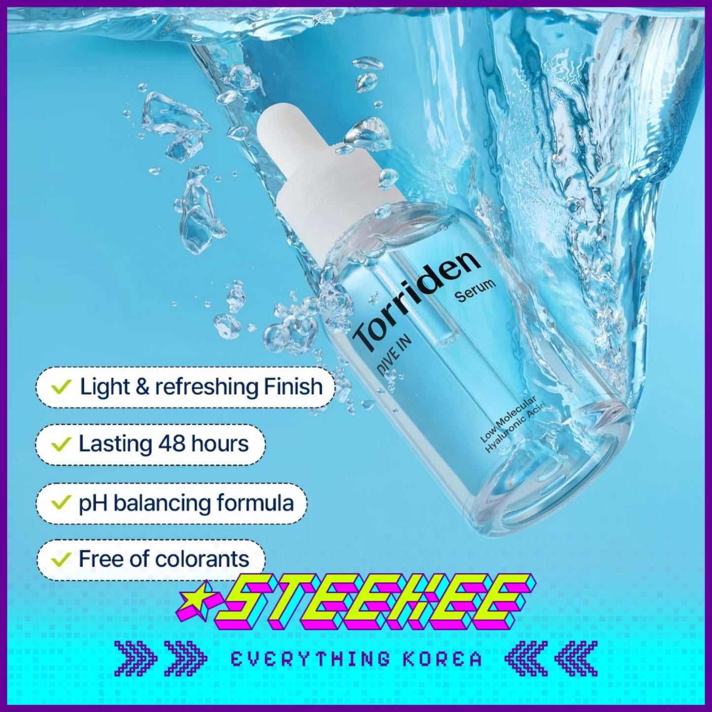 Torriden桃瑞丹深层保湿精华液50ml(含补充装50ml)闪奇韩国2429