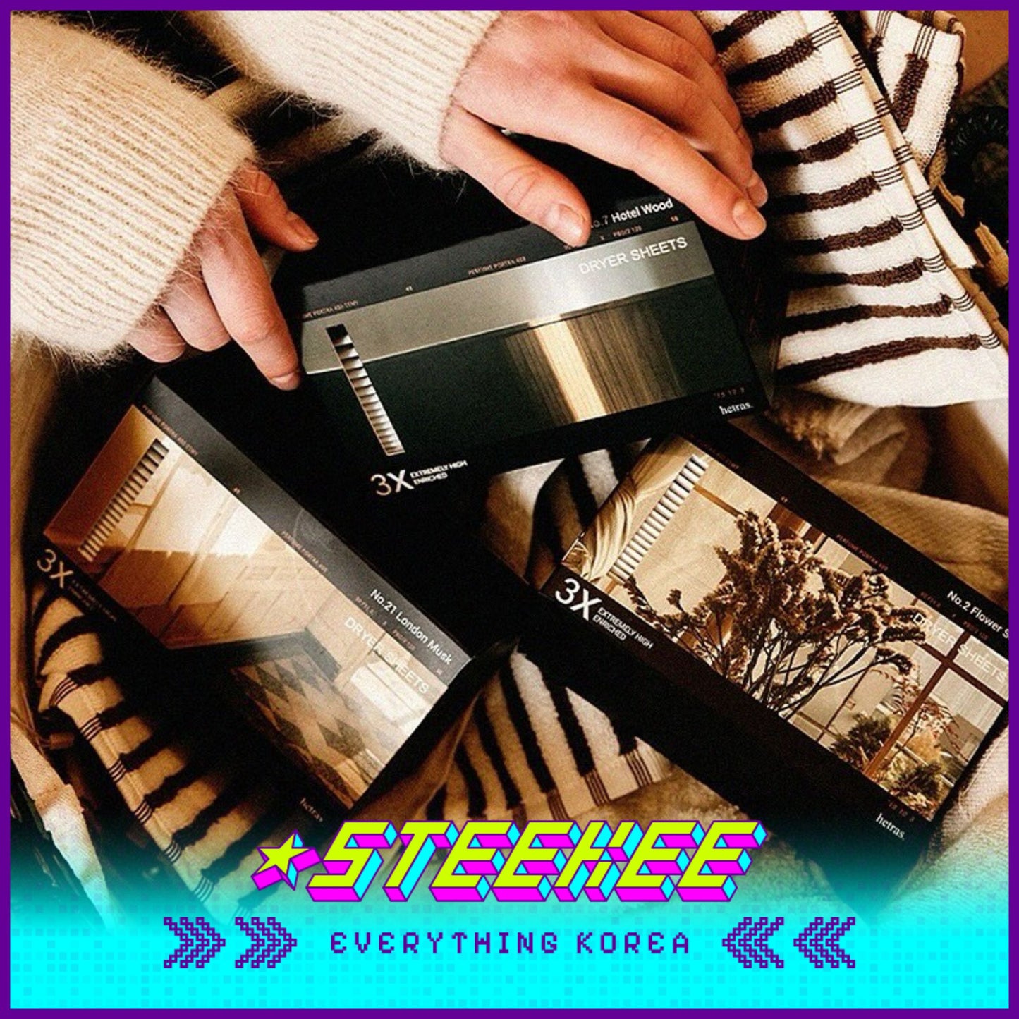 Hetras 3X超浓缩香氛干衣纸30片装闪奇韩国2459