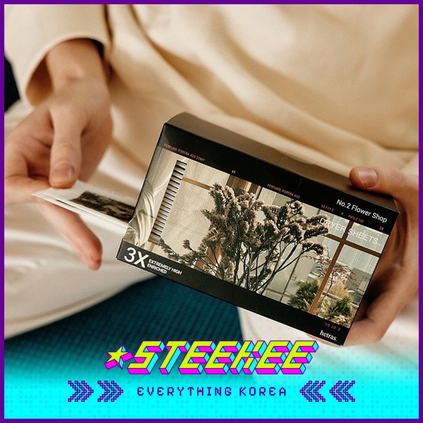 Hetras 3X超浓缩香氛干衣纸30片装闪奇韩国2459