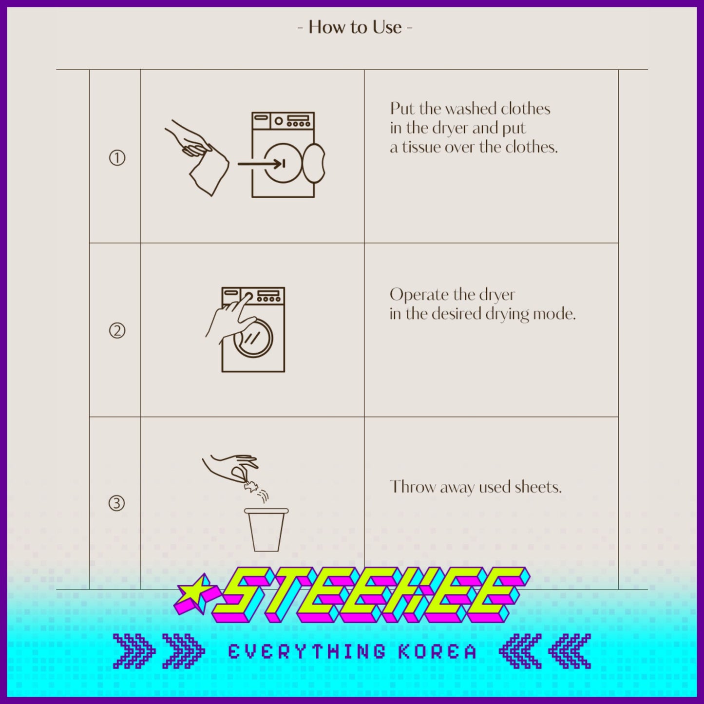 Hetras 3X超浓缩香氛干衣纸30片装闪奇韩国2459