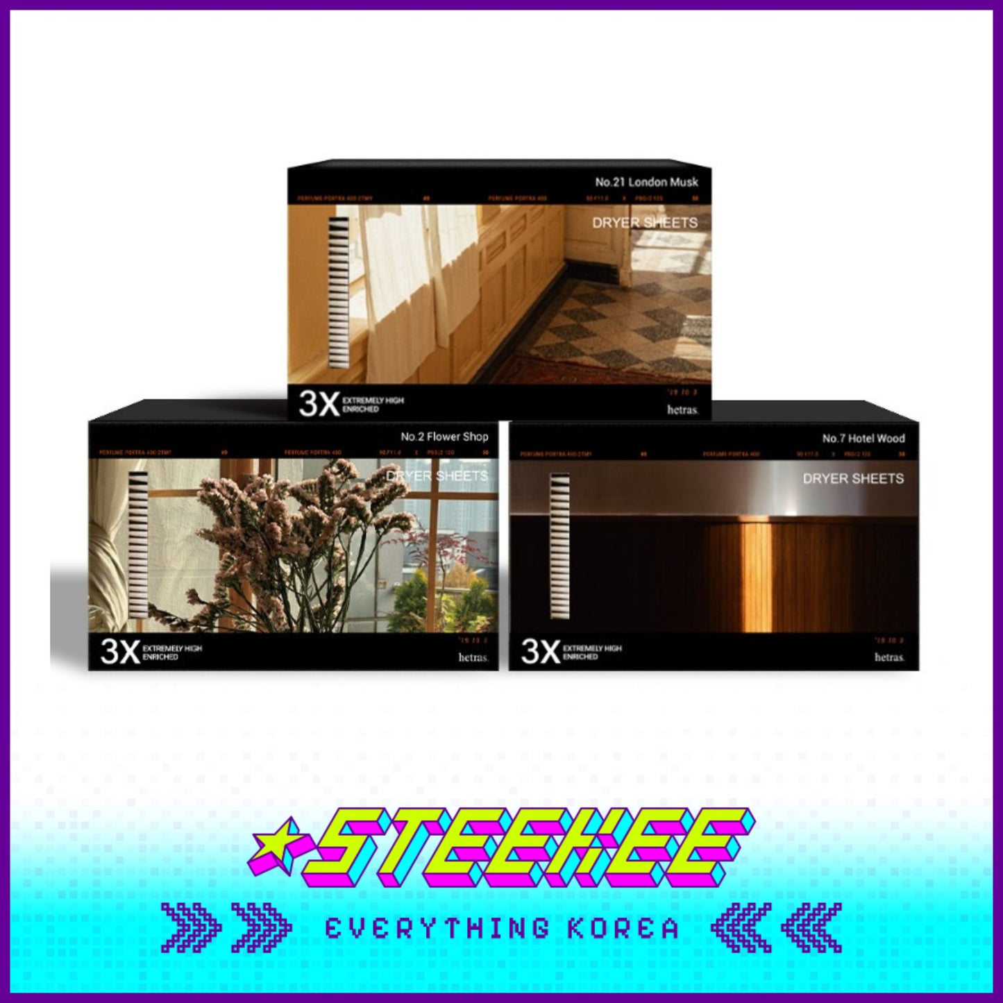 Hetras 3X超浓缩香氛干衣纸30片装闪奇韩国2459