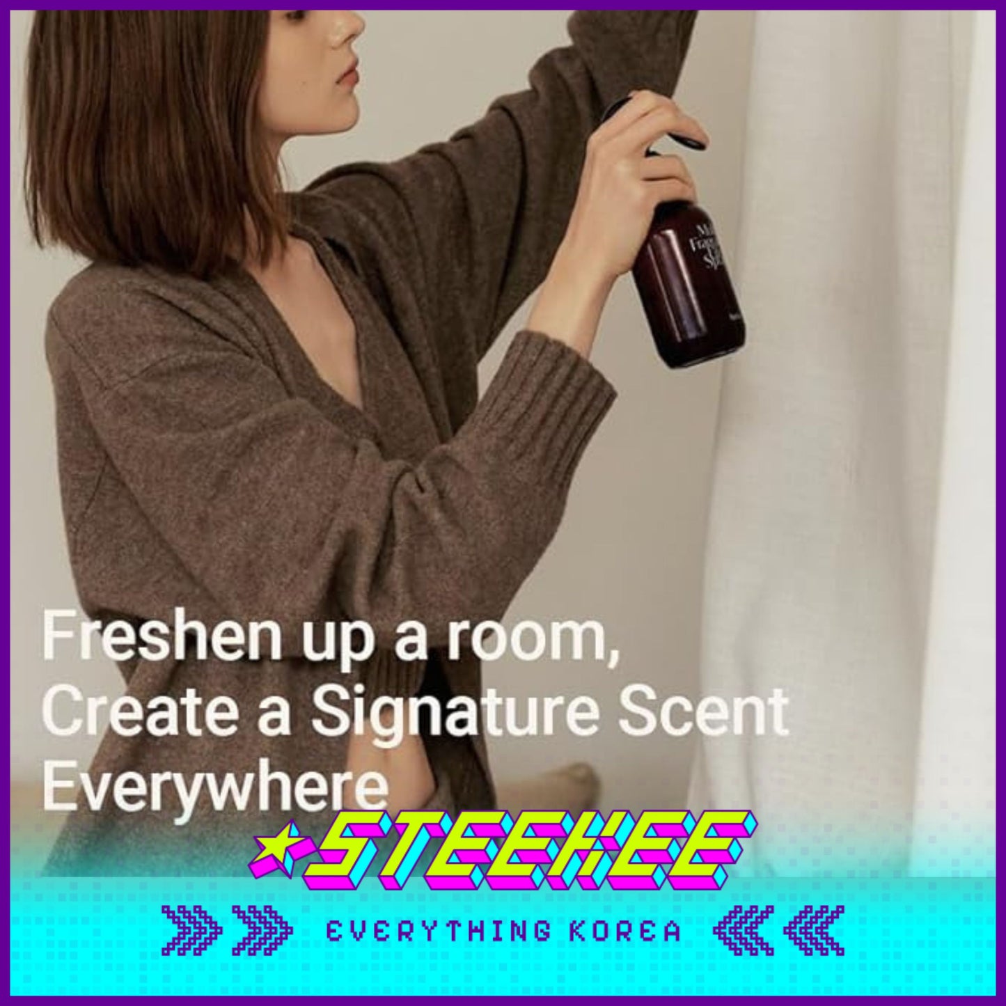 Hetras高级多效芳香疗愈香氛持久织物喷雾两件套600ml闪奇韩国2467