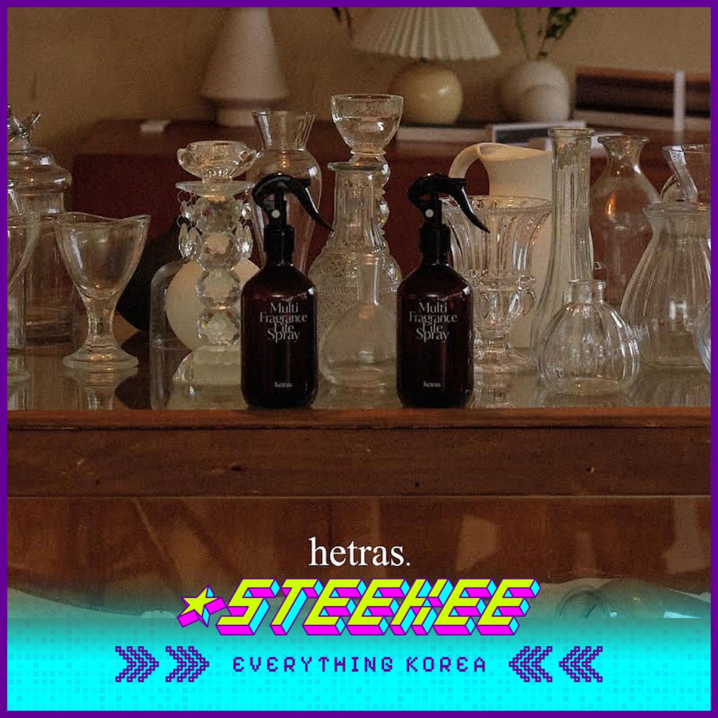 Hetras高级多效芳香疗愈香氛持久织物喷雾两件套600ml闪奇韩国2467