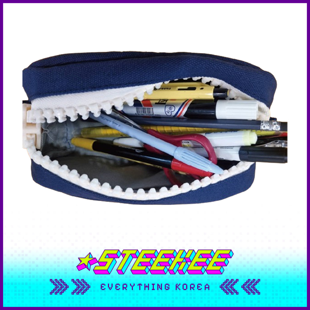 延世大学经典海军蓝大拉链袋闪奇韩国2501