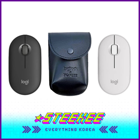 延世大学联名罗技Pebble M350S 静音鼠标配皮质收纳袋闪奇韩国 2503