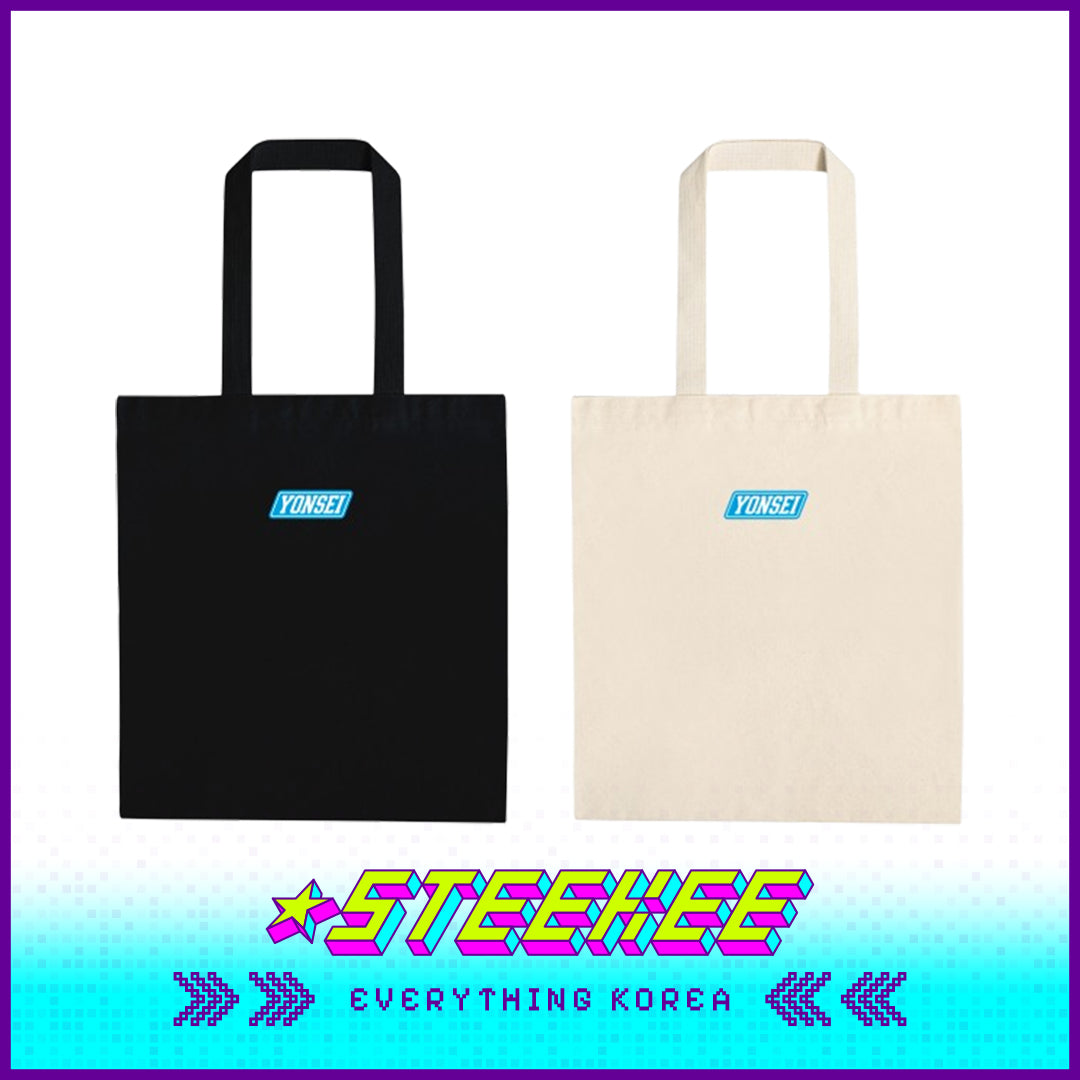 延世大学斜体logo日常环保帆布托特包闪奇韩国2511