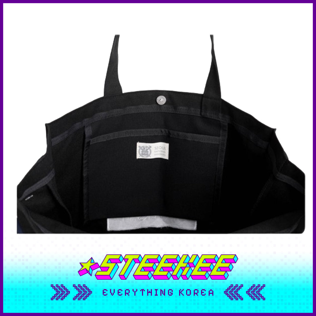 首尔国立大学刺绣环保袋黑色闪奇韩国2525