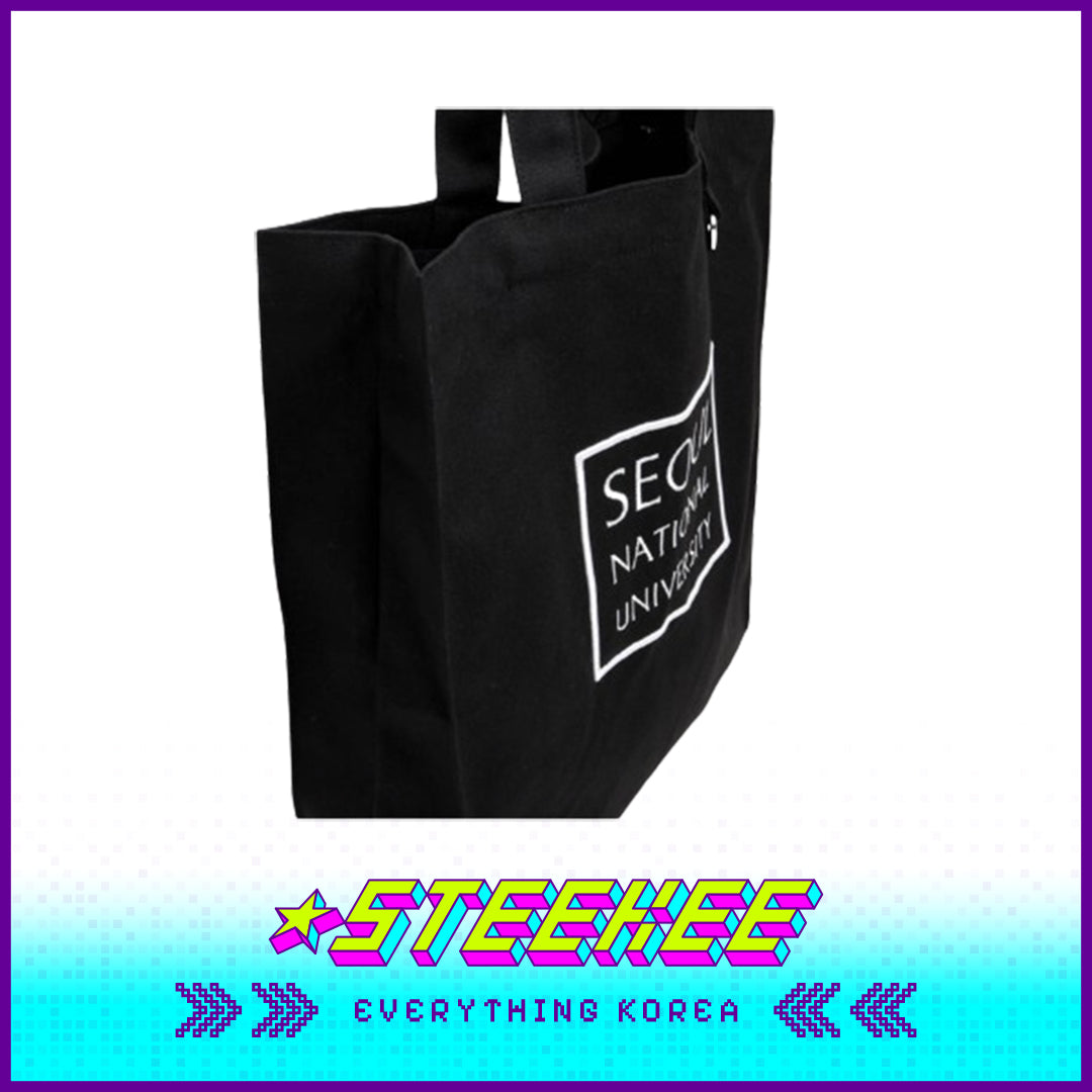 首尔国立大学刺绣环保袋黑色闪奇韩国2525
