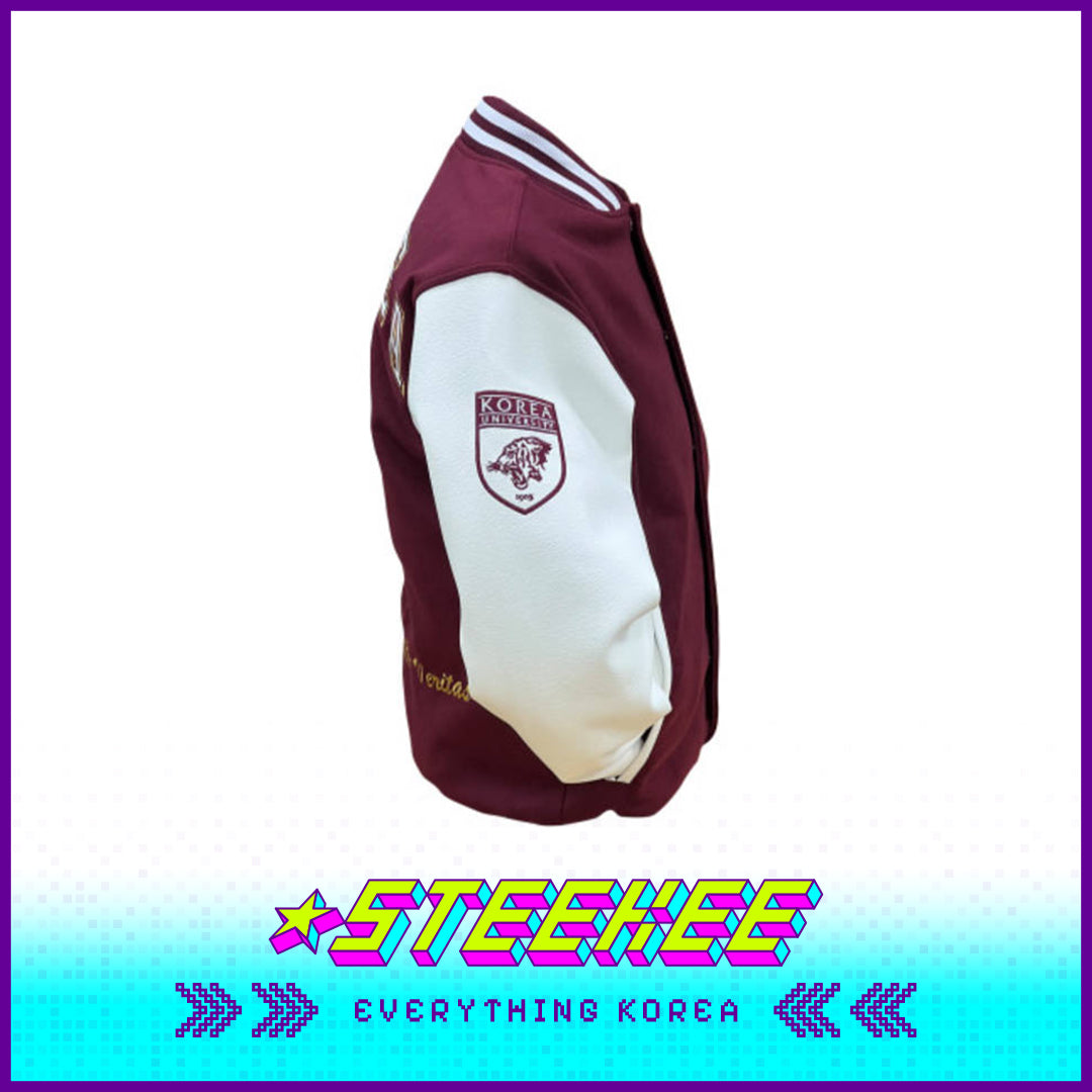 韩国高丽大学深红色棒球夹克金色版闪奇韩国2531