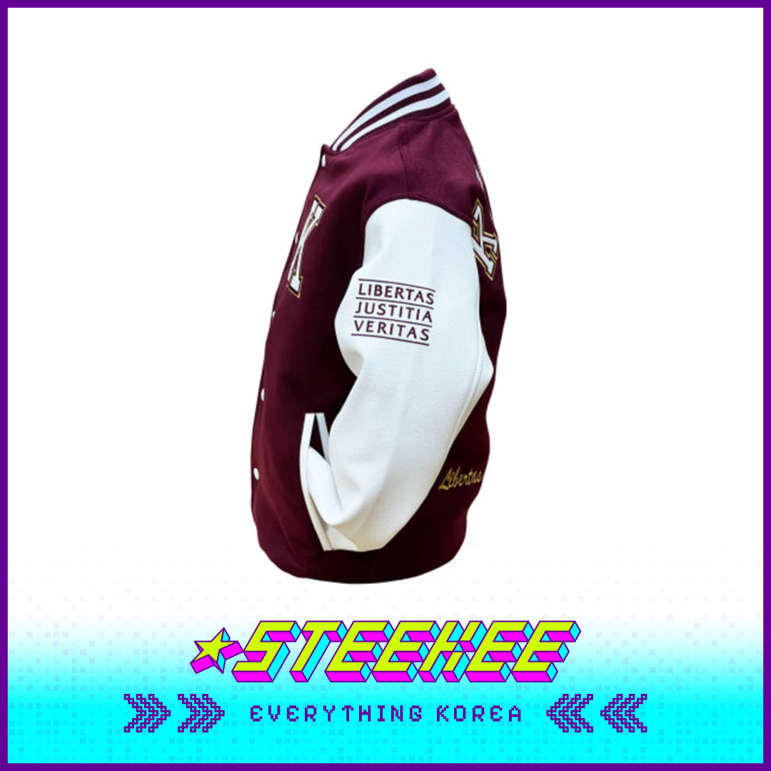 韩国高丽大学深红色棒球夹克金色版闪奇韩国2531