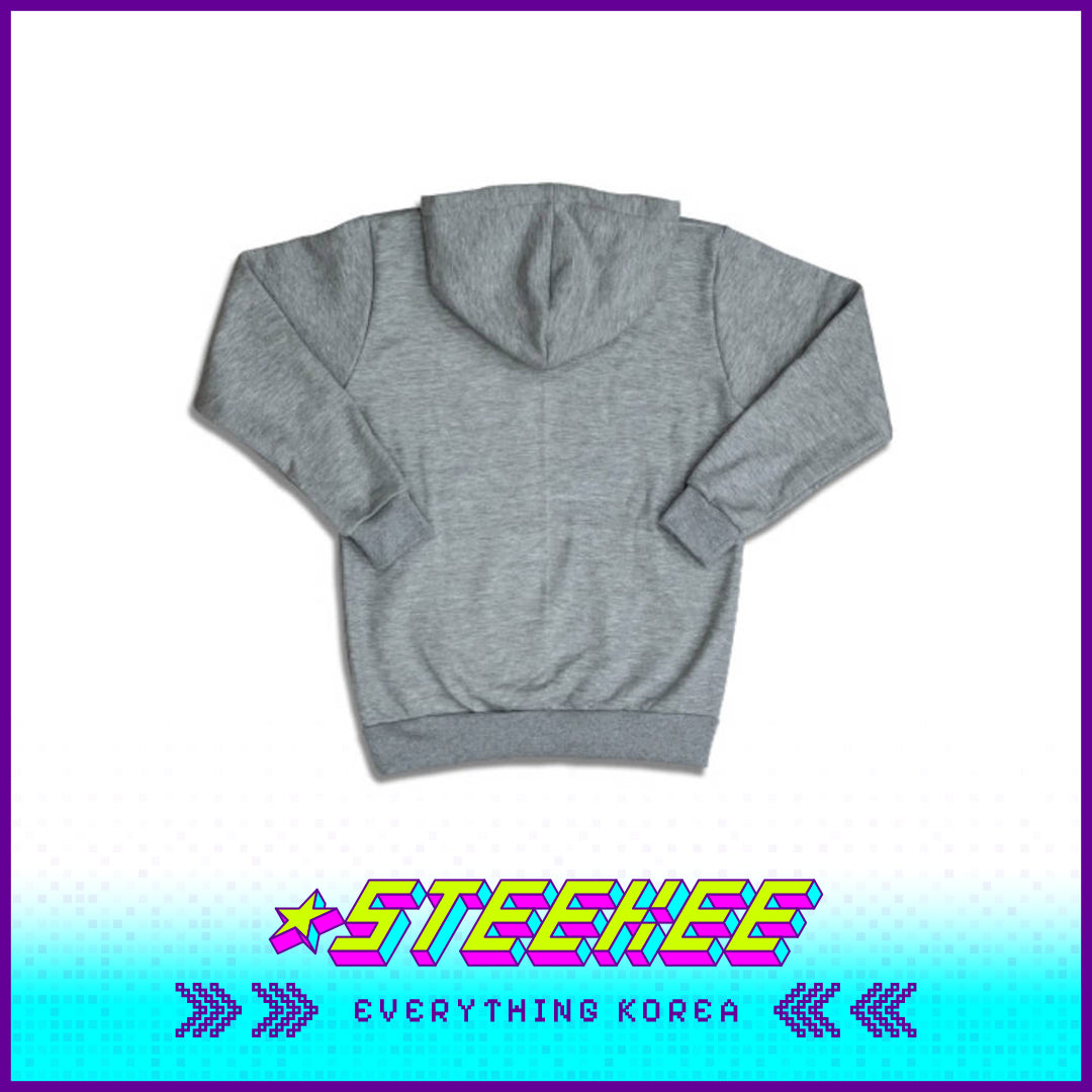 高丽大学男女通用灰色连帽衫带老虎徽章闪奇韩国2545