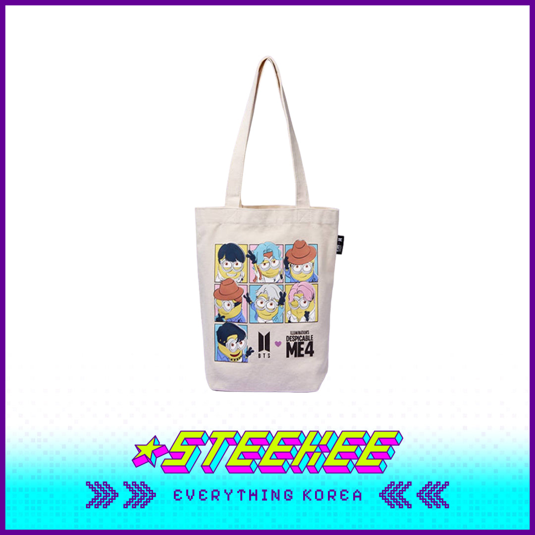 BTS X Despicable Me 4 Collaboration Minions Cotton Tote Bag by Steekee Korea 2655