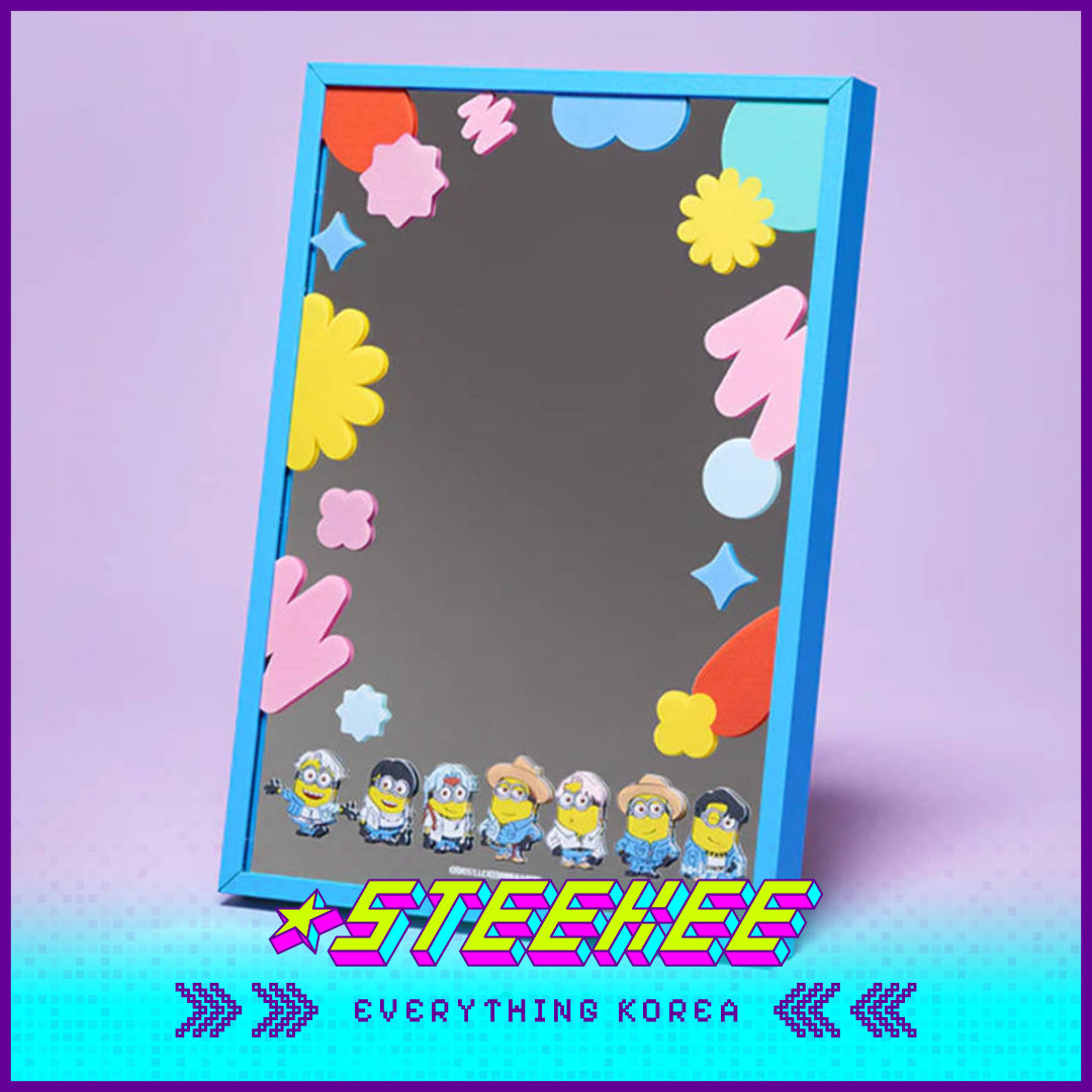BTS X Despicable Me 4 Minions Collaboration Wall Mirror Small by Steekee Korea 2660