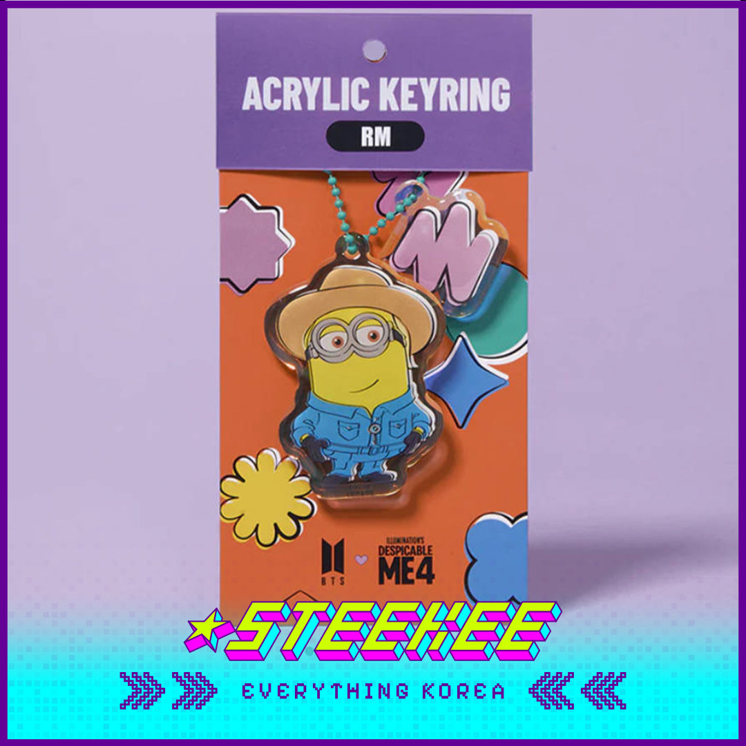 BTS X Despicable Me 4 Minions Acrylic Keychain by Steekee Korea 2663