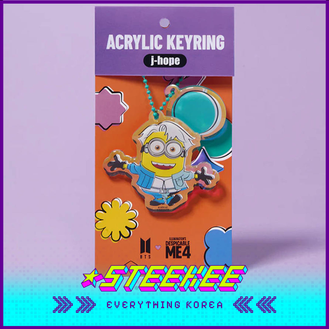 BTS X Despicable Me 4 Minions Acrylic Keychain by Steekee Korea 2663