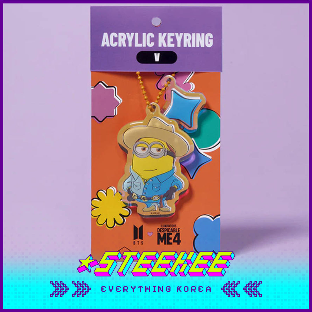 BTS X Despicable Me 4 Minions Acrylic Keychain by Steekee Korea 2663