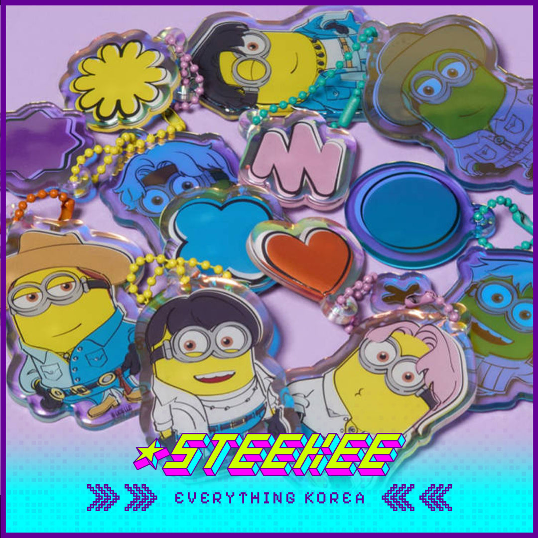 BTS X Despicable Me 4 Minions Acrylic Keychain by Steekee Korea 2663