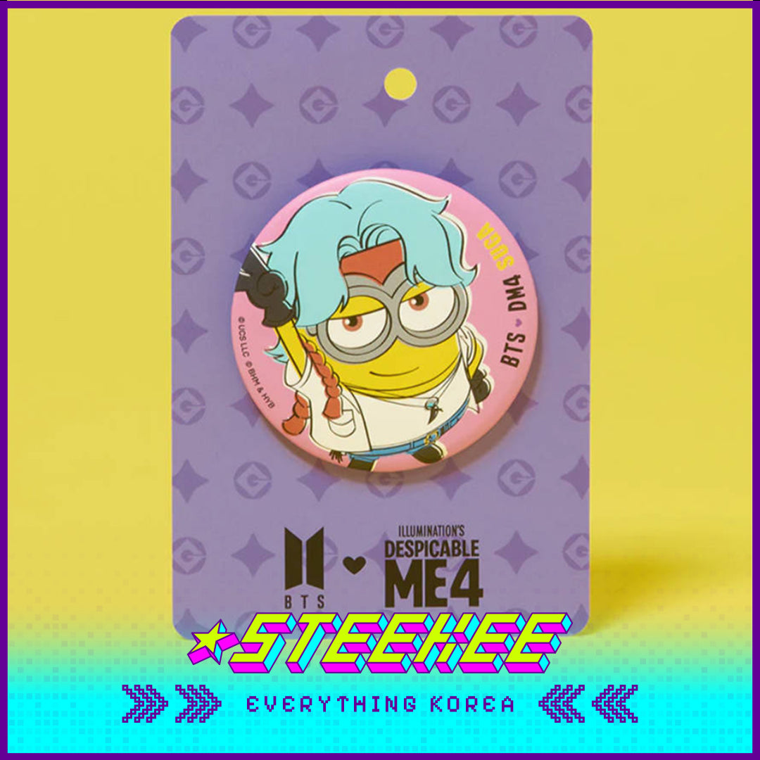BTS X Despicable Me 4 Minions Can Badge Pin by Steekee Korea 2667