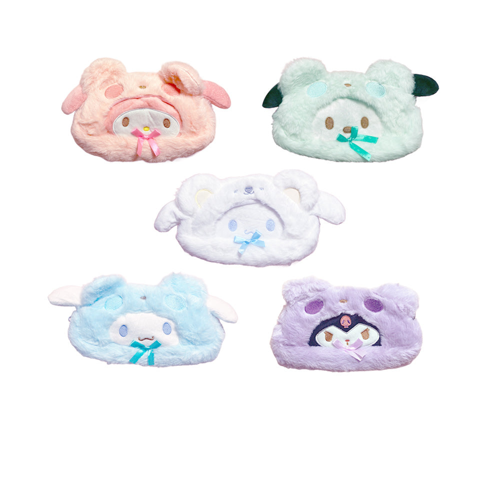 Korean Style Plush Pencil Case with Sanrio Characters Kuromi