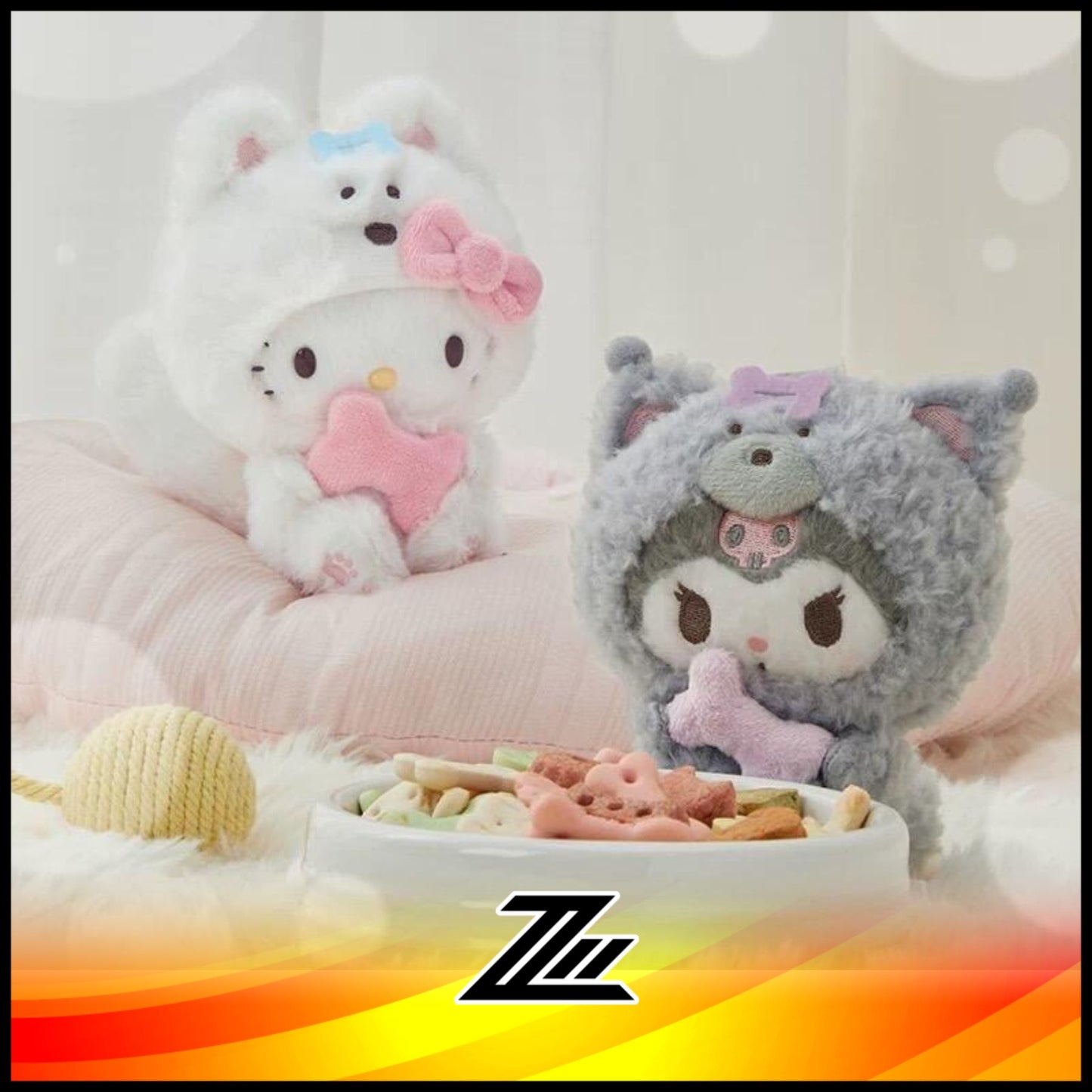 Sanrio Fluffy Puppy Series Plush Toy My Melody Hello Kitty Cinnamoroll Kuromi Pochacco Birthday Gift by ziileon 2883
