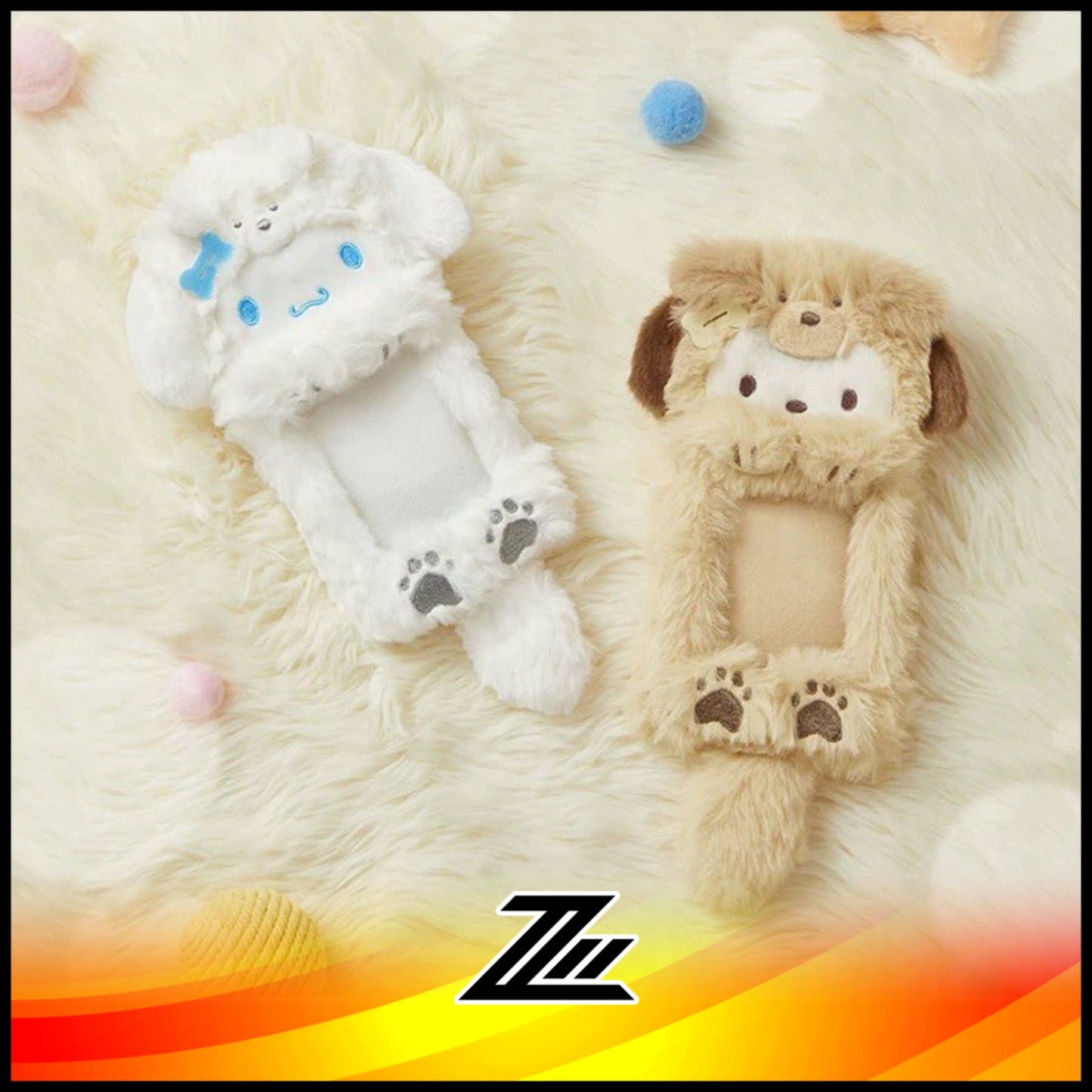 Sanrio Fluffy Puppy Series Card Holder My Melody Hello Kitty Cinnamoroll Kuromi Pochacco Birthday Gift by ziileon 2884