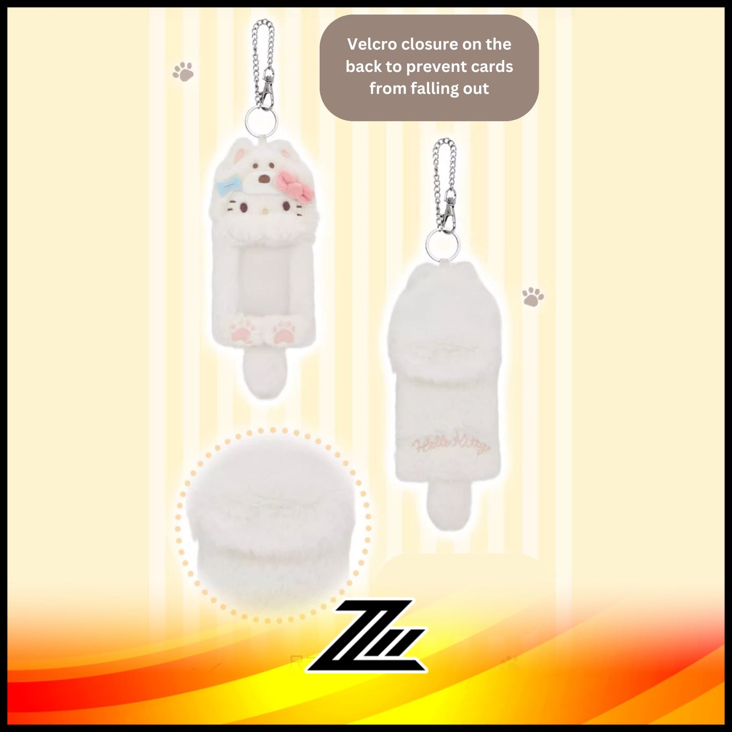 Sanrio Fluffy Puppy Series Card Holder My Melody Hello Kitty Cinnamoroll Kuromi Pochacco Birthday Gift by ziileon 2884