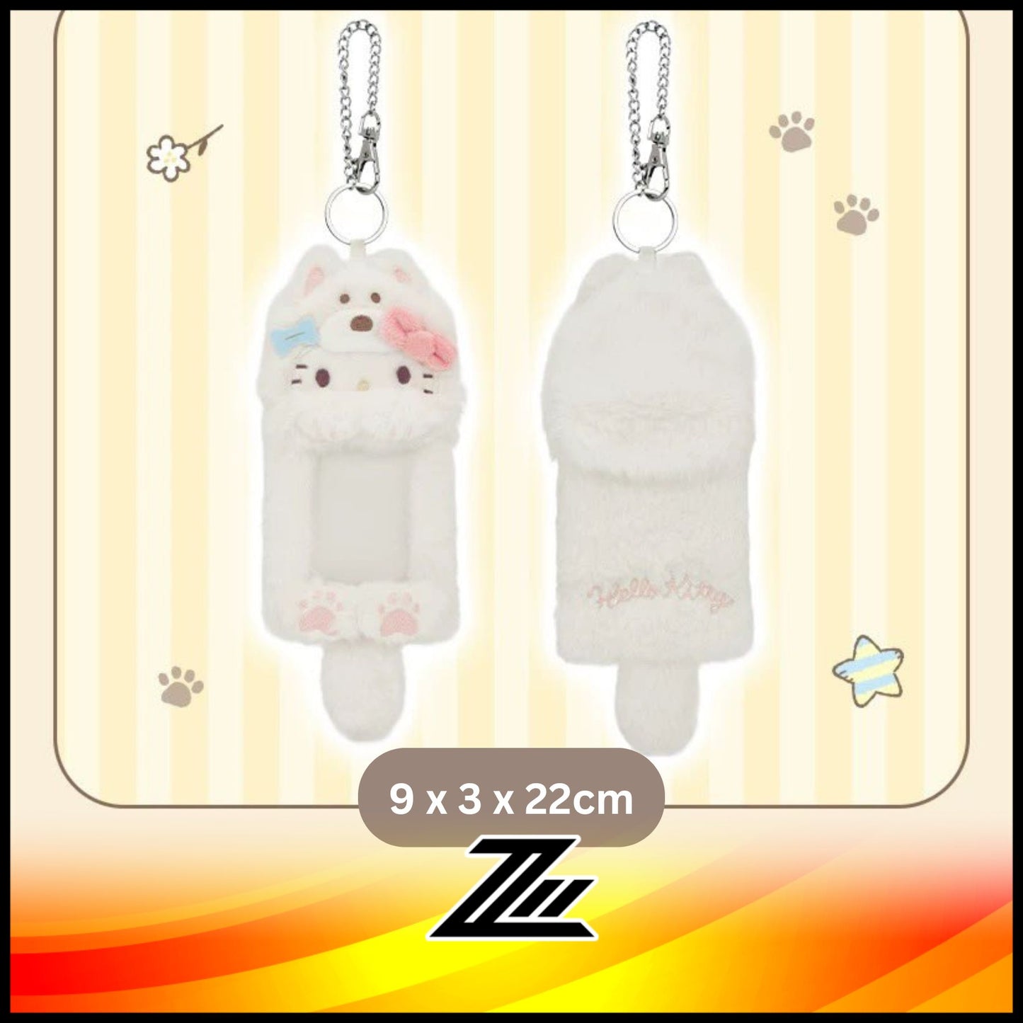 Sanrio Fluffy Puppy Series Card Holder My Melody Hello Kitty Cinnamoroll Kuromi Pochacco Birthday Gift by ziileon 2884