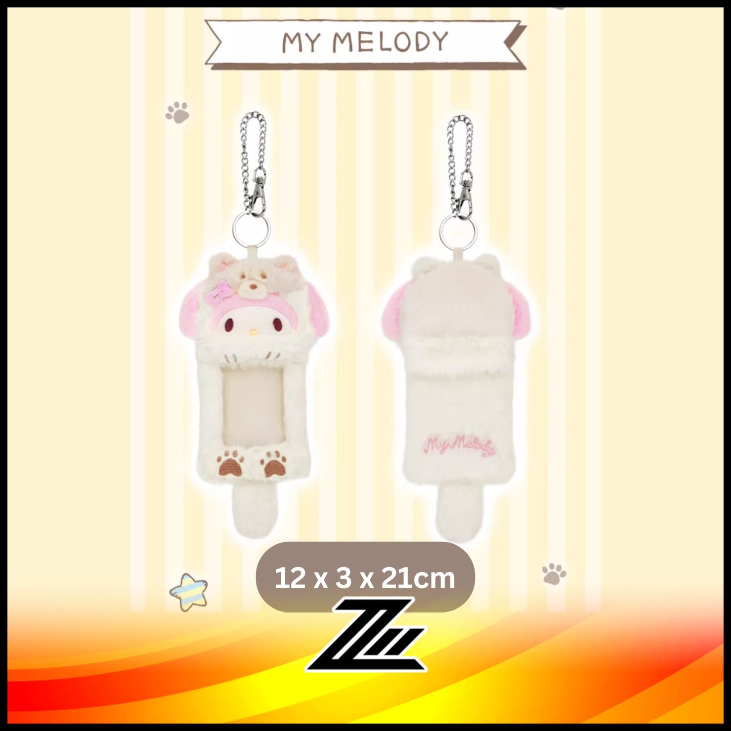 Sanrio Fluffy Puppy Series Card Holder My Melody Hello Kitty Cinnamoroll Kuromi Pochacco Birthday Gift by ziileon 2884