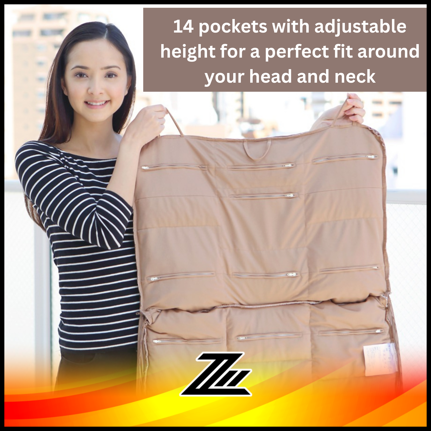 Jibunmakura Minmaku Premium Japanese 14-Zone Customisable Sleep Pillow by ziileon Japan 2885